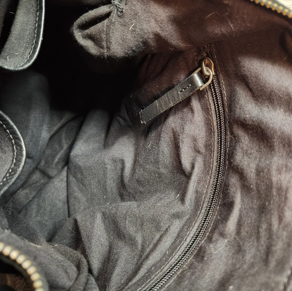 Harbour 2ND Black Leather Crescent‎ Bag